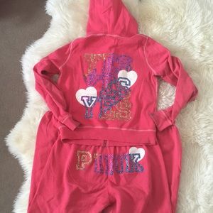 Pink bling Victoria’s Secret sweatsuit